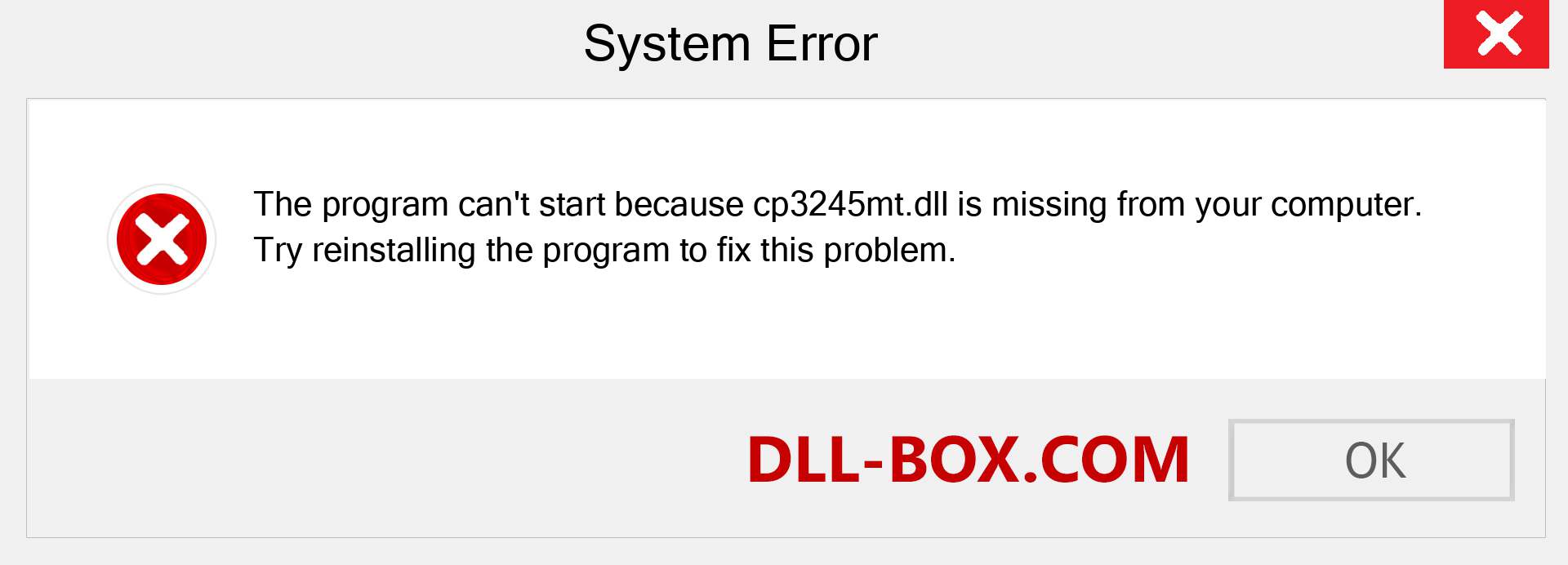  cp3245mt.dll file is missing?. Download for Windows 7, 8, 10 - Fix  cp3245mt dll Missing Error on Windows, photos, images